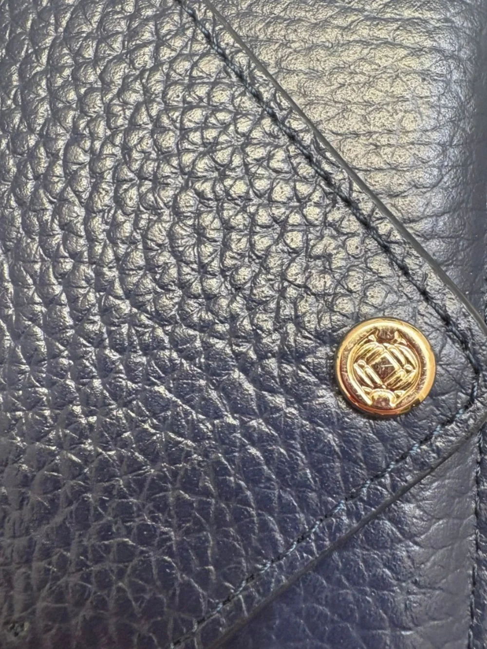 Dagne Dover navy dark blue card case holder